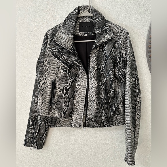 Blank NYC Faux Leather Moto Jacket Sz M - Picture 5 of 8